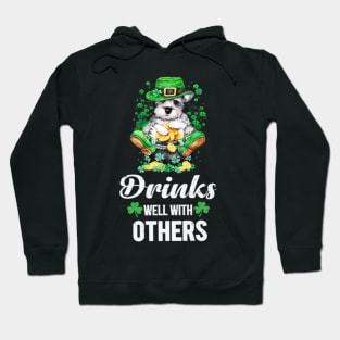 Funny Schnauzer Patrick Day Drinking Team Hoodie